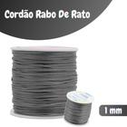 Fio De Seda Cinza Escuro - Cordão Rabo De Rato 1mm - Nybc