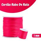 Fio De Seda Rosa Neon - Cordão Rabo De Rato 1mm - brx - NYBC