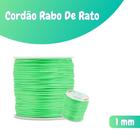 Fio De Seda Verde Água - Cordão Rabo De Rato 1mm - Nybc
