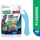 Fio Dental Infantil com Haste Flossers Avengers 40 Unidades (sabor Maçã Verde) GUM