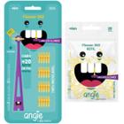 Fio dental infantil flosser 360 + 50 refis - 6m+ - angie