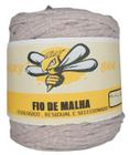 Fio Malha Residual 1Kg Artesanato Croche Trico Branco Mescla - Angry Bee