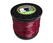 Fio Nylon Cortador Grama Quadrado 3,0Mm 2Kg Vermelho