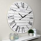 FirsTime & Co. Farmhouse Shiplap Wall Clock, American Crafted, Branco, 29 x 2 x 29,