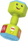 Fisher-Price Laugh & Learn Countin' Reps Dumbbell chocalho brinquedo com música, luzes e conteúdo de aprendizagem para bebês e crianças de 6 a 36 meses