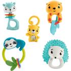 FISHER-PRICE Newborn TOYS Chocalhos dos Sensimals - Sortimento com 5 Personagens - Mattel