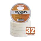 Fita Adesiva Crepe Papel 18mm X 50m C/32 Rolos 18x50