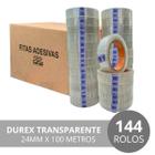 Fita Adesiva Durex  24mmx100m -  P/ Revenda Kit 144 Rolos