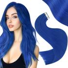 Fita adesiva em extensões de cabelo Easyouth Blue Human Hair 25 g 10 unidades