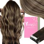 Fita adesiva em extensões de cabelo YoungSee Brown Balayage 50 g 20 unidades