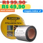 Fita Adesiva Manta Asfáltica 5 Metros Fita Asfaltica Reparos Telhas Calhas Impermeavel