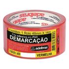 FITA ADESIVA PARA DEMARCAÇÃO DE SÓLO VERMELHA 48mm X 14m - ADELBRAS