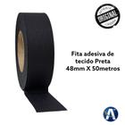 Fita Adesiva Tecido Preta 48mmX50m