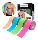 Fita Bandagem Elástica Adesiva Kinesio Tape Dor Muscular Exercicios Academia Exercício Funcional