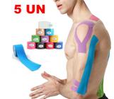 Fita Bandagem Kit 5 un Adesiva Elastica Kinesio Tape Sport Fisioterapia - Cor Aleatoria