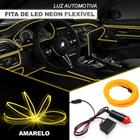 Fita Barra Led P/ Painel Amarelo Ssangyong Actyon 2007 2008 2009 2010 2011 2012 2013 Interna Cortesia Ambiente Top