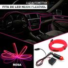 Fita Barra Led P/ Painel Rosa Pink Ssangyong Actyon 2007 2008 2009 2010 2011 2012 2013 5m Metros Flexível Tunning Top