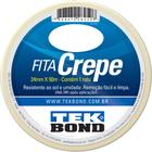 Fita crepe, 24 mm x 50 m, creme, uso geral, TEKBOND