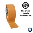 Fita Crepe Laranja 45mmX50m - Resistente e Fácil Remoção