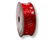 Fita De Cetim Decore Love Vermelho ECF005TR-085 10 Metros