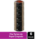 Fita de Empacotamento 3M Tartan Papel Crepado 2564 38MM X 10M 6 Rolos