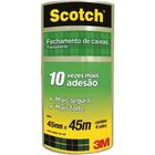 Fita de Empacotamento Polipropileno Transparente Scotch 45mmx45m Ref. 5802 Pct/ 4 rolos - 3m