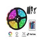 Fita de fita LED de 5 m, multicolorida, RGB, 300 LEDs, pacote com 2