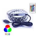 Fita de led rgb entrada usb 5050 c/ 3 metros p/ televisão e computador com controle remoto