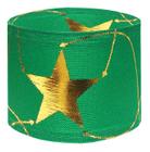 Fita De Natal Estrelas Ouro E Branco 5cm X 8,53m