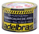 Fita Demarcação De Área Zebrada Adelbras 70mm X 100m