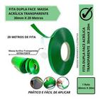 Fita Dupla Face Larga 30mm Transparente Super Cola 20metros