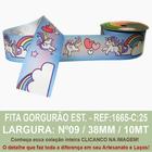 Fita Gorgurão Estampado Sinimbu R:1665/38-C25-Unicornio Azul