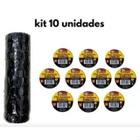 Fita Isolante Antichamas 5m Preta Kit C/10 Rolos