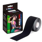 Fita Kinésio Tape Bandagem Elástica Kelogel 5Cmx5M Preto