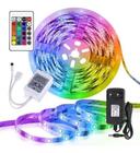 Fita Led 12V 20W Rgb 2M Ip20 + Kit Contorlador Luminatti