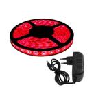 Fita Led 3528 Sem Silicone Vermelho + Fonte de Alimentação 12V 2A - Yinaite