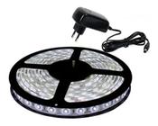 Fita Led 5050 5 Metros C/silicone Ip65 Branco Frio + Fonte - Alinee