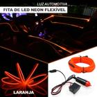 Fita LED Automotiva Luz Neon Interna Laranja Painel e Portas Carro Tunning 5 metros - Nacional