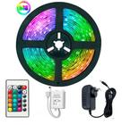 Fita Led Rgb 5050 Colorida C/Cola 5m Kit Completo Bivolt