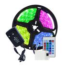 Fita Led Rgb 5050 Rolo 5m 300 Leds Prova D'água Ip65 + Fonte