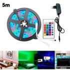 Fita Led Rgb 5m Brilho Luz Colorida Neon Efeitos Controle