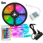 Fita Led Rgb 5m Luz Colorida Controle Digital Neon