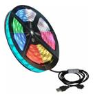 Fita Led Rgb Ultra 5050 Colorida Prova D'Água + Usb