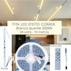 Fita Led sequencial progressiva com efeito correr 10M 3528 com fonte e controle