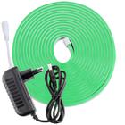 Fita Led Verde Neon 5m Flexível Alto Brilho Prova D'água + Fonte