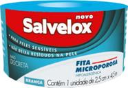 Fita Microporosa Salvelox Hipoalergênica P/ Peles Sensíveis 2,5cm X 4,5cm Branca