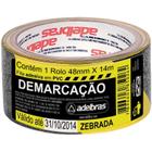 Fita para demarcacao de solo pvc amarela/preta 48mmx14m. adelbras