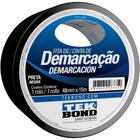 Fita para Demarcação de Solo PVC Preta 48MMX15M - Tekbond