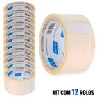 Fita para Empacotamento Transparente 48MM x 45 Metros Kit 12 Rolos NORTON