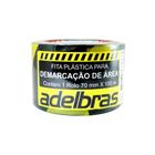 Fita Plástica de Demarcação Área Zebrada 70mmX100m Adelbras